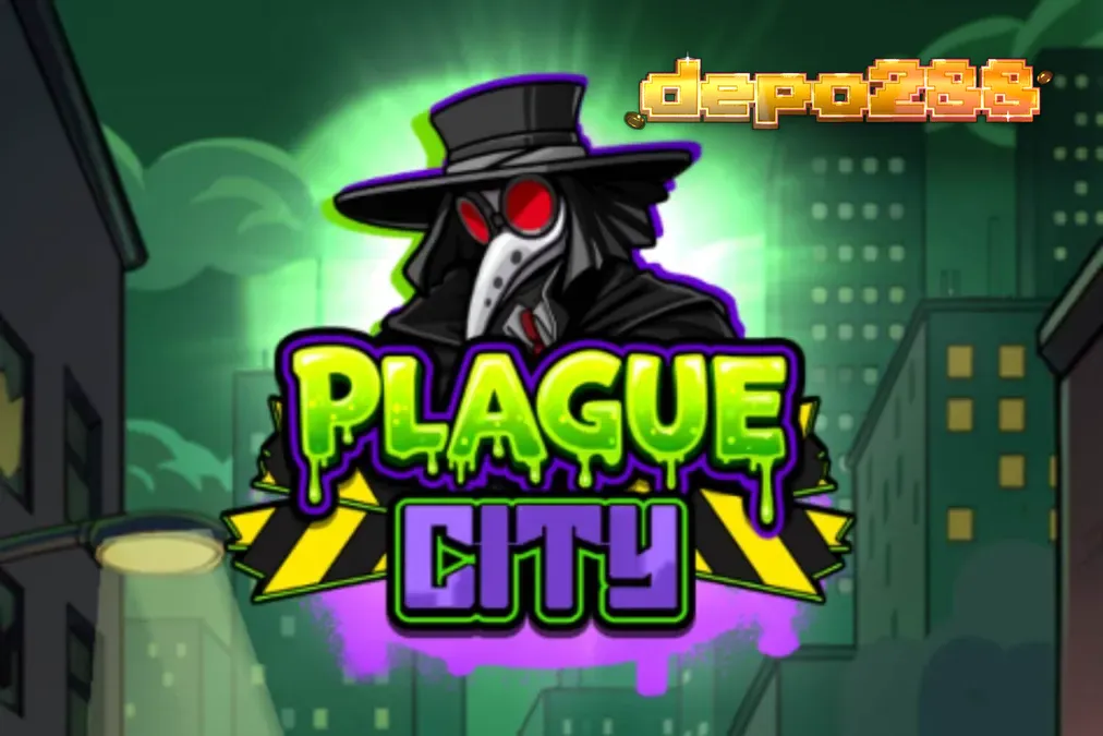Tampilan layar slot Plague City di perangkat seluler